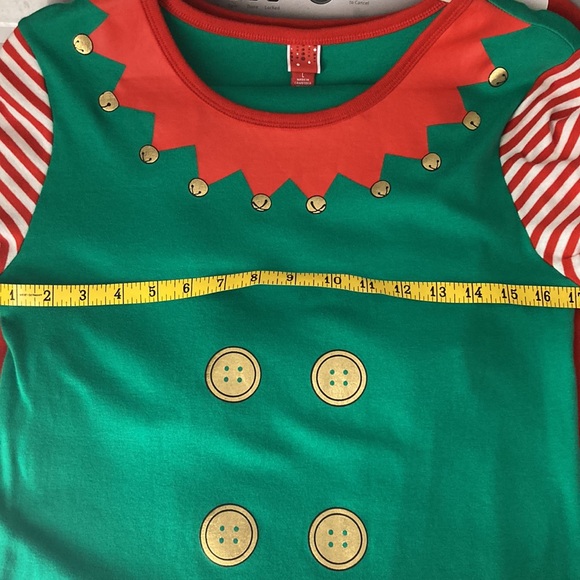 Elf, Santa’s Helper Pajamas. Top & Bottoms - Picture 9 of 9